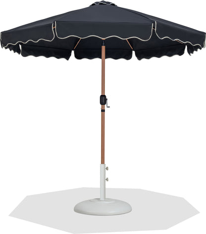 Amalfi - Patio Umbrella - White Base / Light Brown Pole
