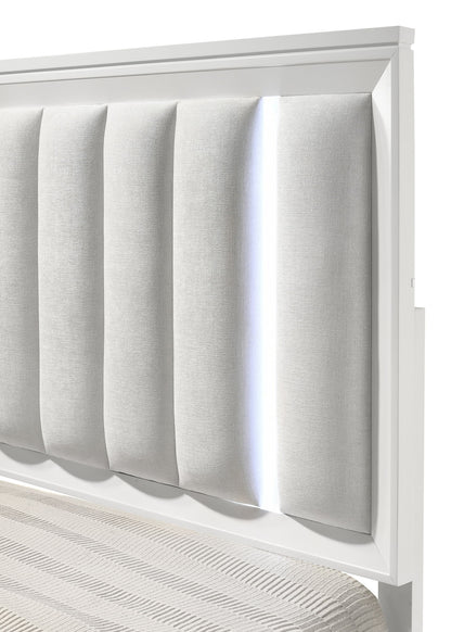 Cressida - King Bed With Slats - White