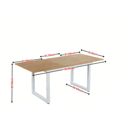 Square Extendable Dining Table With Metal Legs