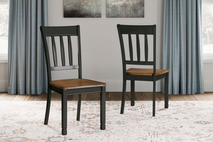 Owingsville - Dining Room Side Chair (Set of 2) - Black / Brown
