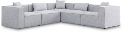 Cube - Linen 5 Piece Modular Corner Sectional