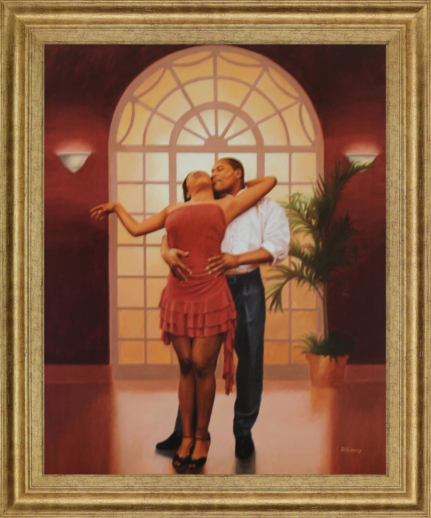 Warm Embrace Dance - 28" x 34" Framed Wall Art