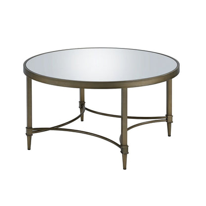 Aditya - Coffee Table - Mirrored & Antique Brass