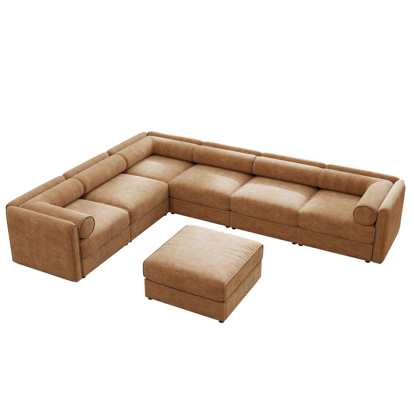 Contemporary Elegant Sofa With Storage And Ottoman