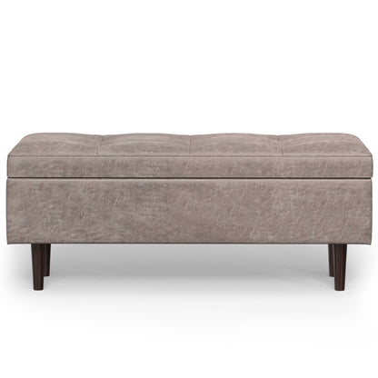 Shay - Large Square Coffee Table Storage Ottoman Mid-Century Style