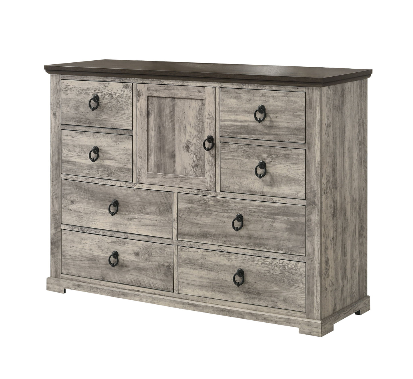 Ella-Mae - King 5 Piece Bedroom Set - Gray