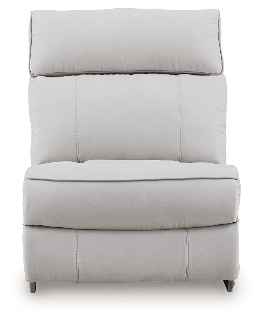 Social Pointe - Armless Chair - Pearl / Ash