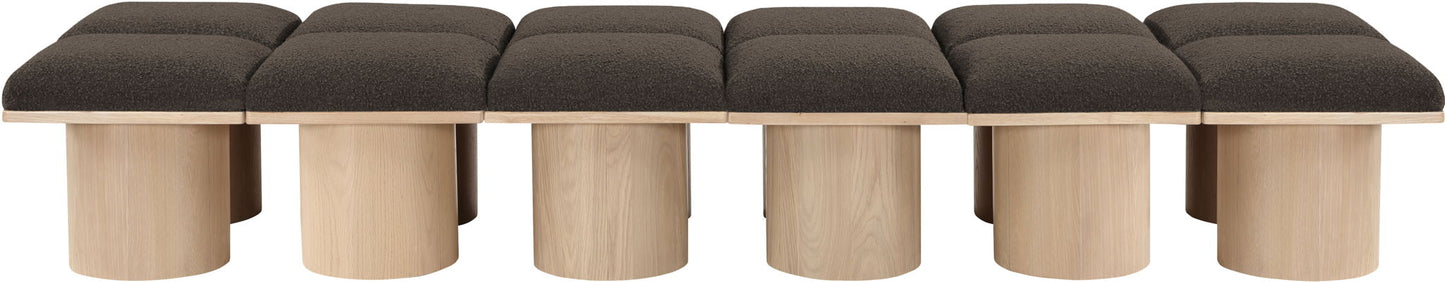 Pavilion - 12 Piece Modular Bench With Natural Base