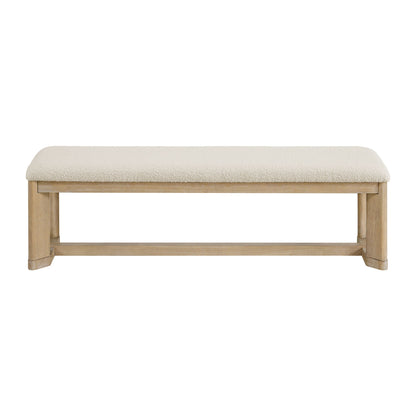 Upholstered Dining Bench - Brown