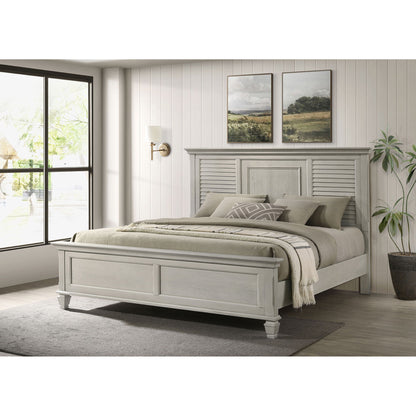Hazel - Eastern King Panel Bed - White