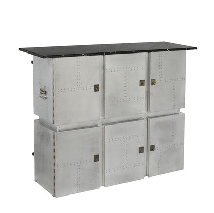 Brancaster - Bar Table With Marble Top - Marble Top & Aluminum