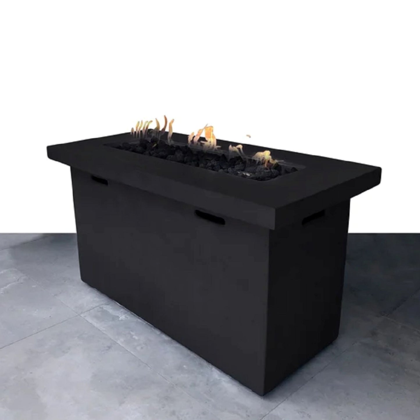 Reinforced Propane Outdoor Fire Pit Table Durable Construction - Charcoal